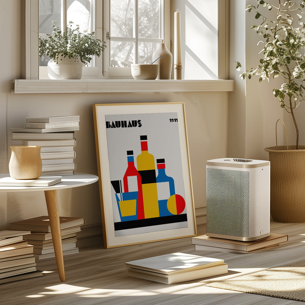 Bauhaus Wine Print Poster