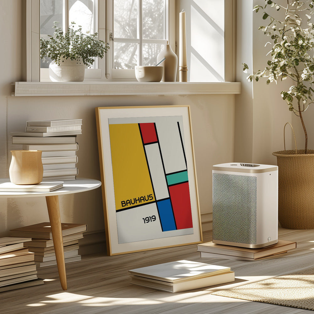 Bauhaus Geometric Design Retro Poster