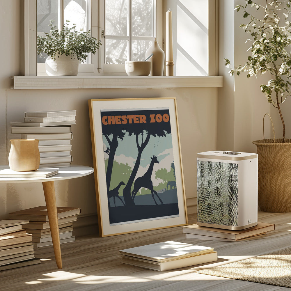 Chester Zoo Travel Print Poster