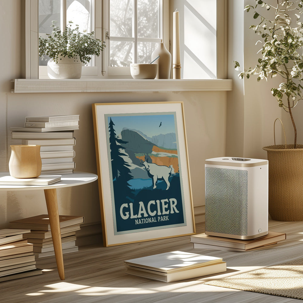 Glacier National Park Travel Print Poster