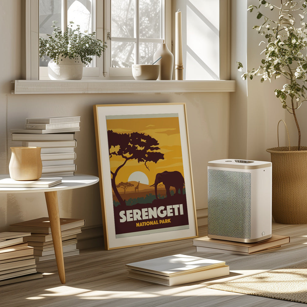 Serengeti National Park Travel Print Poster