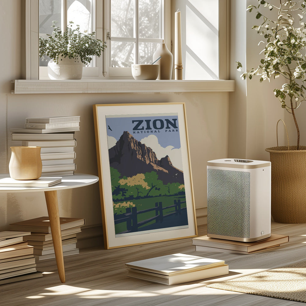 Zion National Park Travel Print Poster