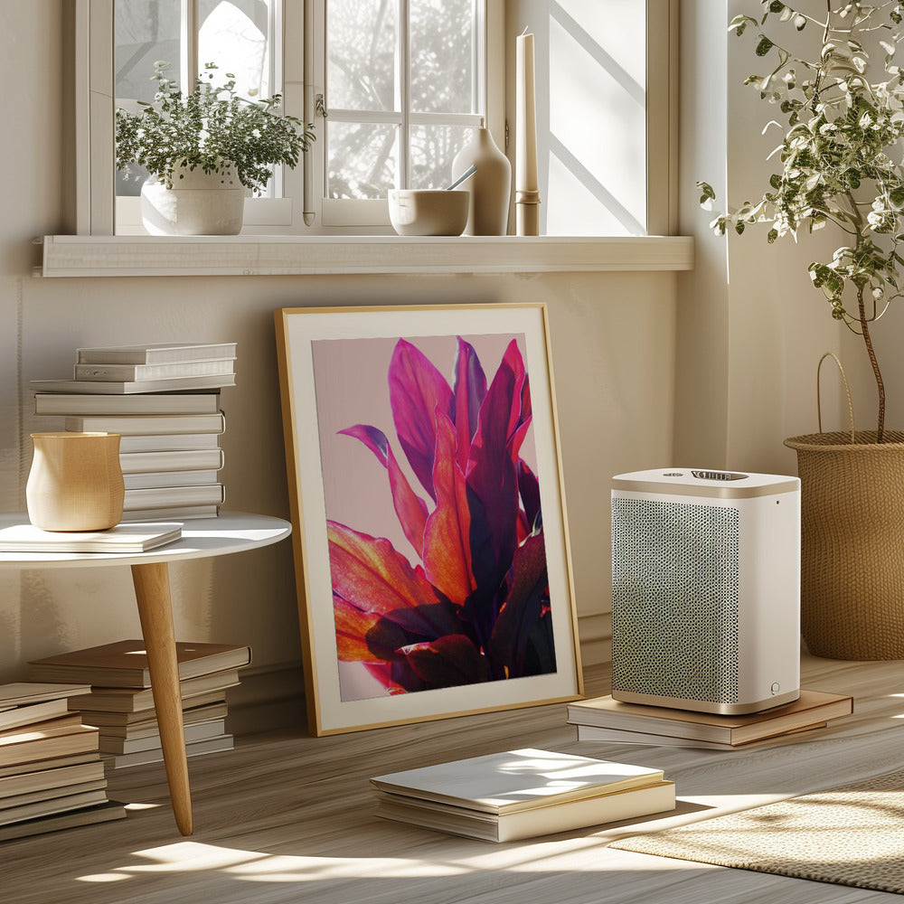 Fuchsia Leaves II Poster