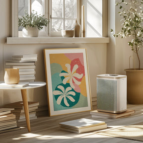 Abstract Flowers Poster