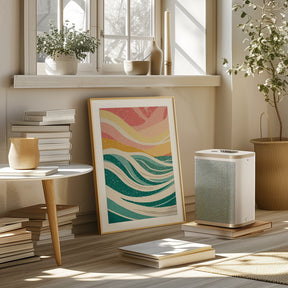 Abstract Sea Waves Poster