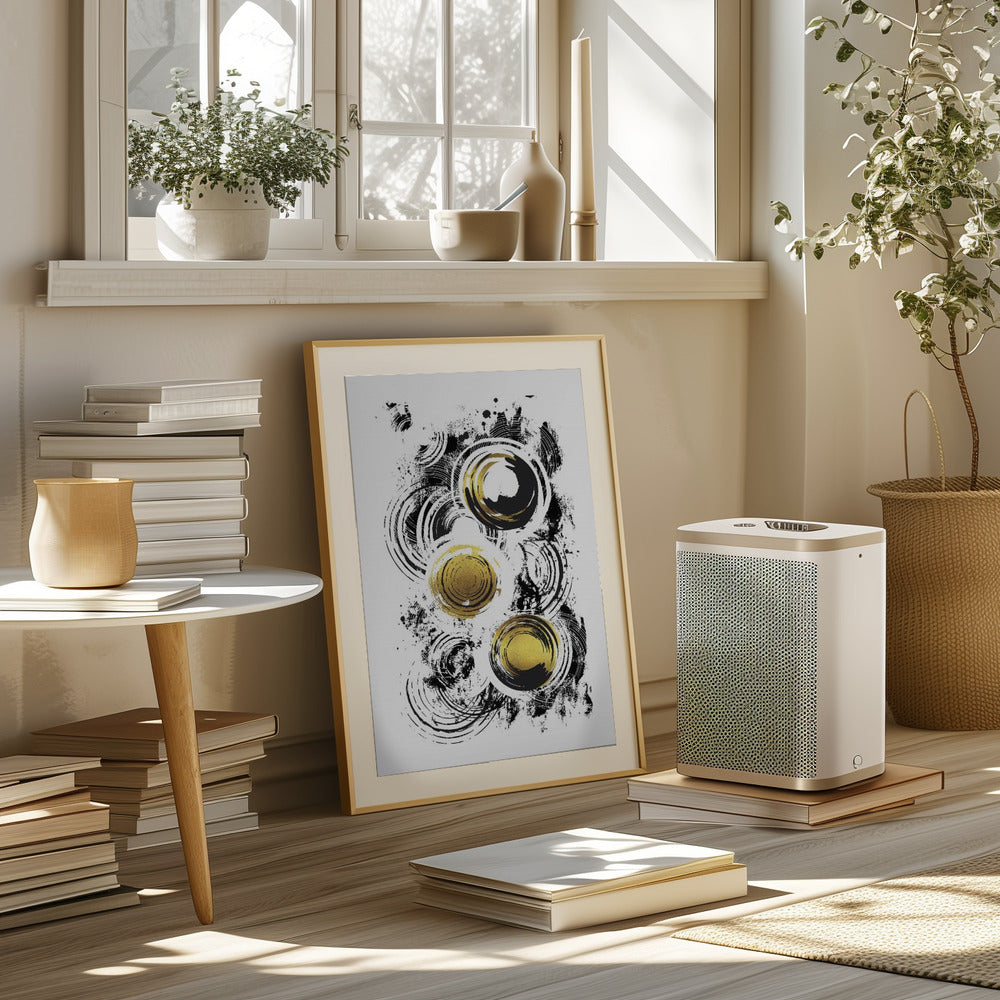 ABSTRACT ART Raving Circles Poster