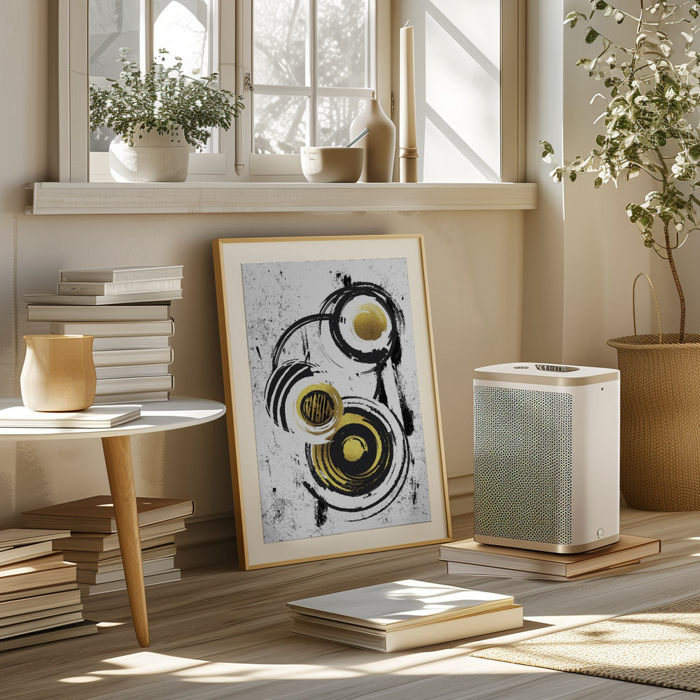 ABSTRACT ART Rotating circles Poster