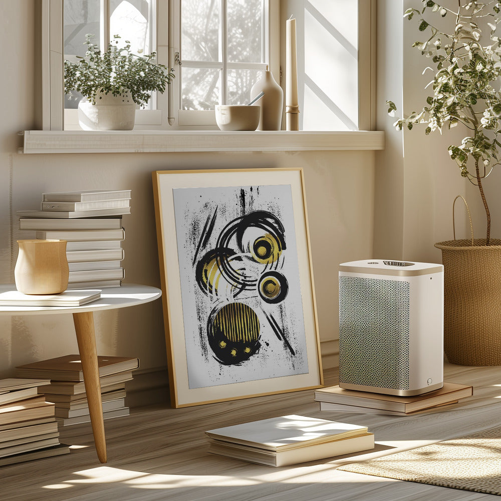 ABSTRACT ART Funky circles Poster