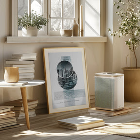 Poster Art BOSTON Waterfront | turquoise marble Poster