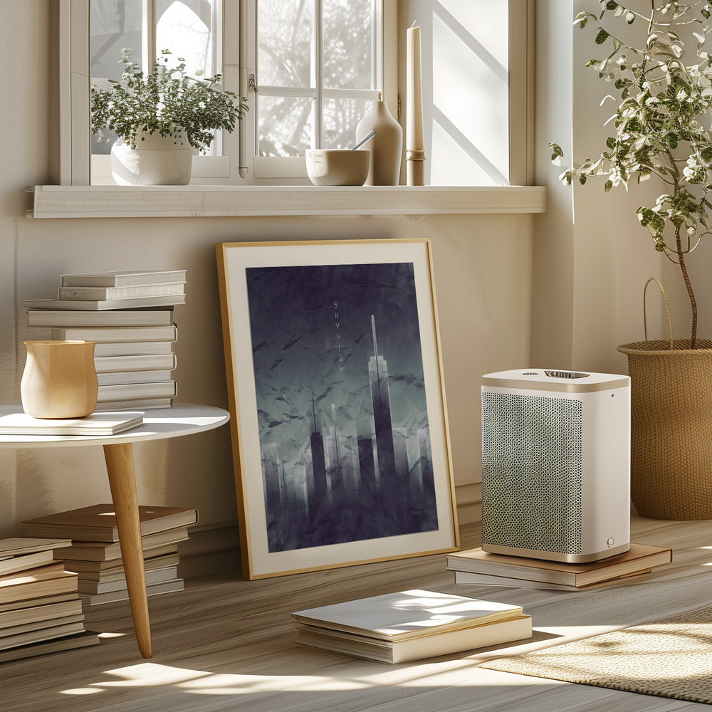 Graphic Art SKYHIGH Vintage Look Poster