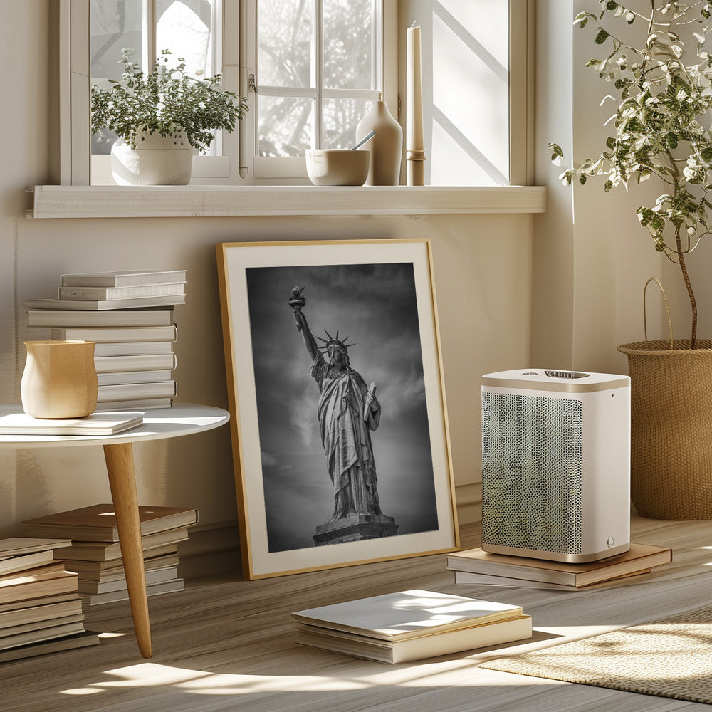 NEW YORK CITY Monochrome Statue of Liberty Poster