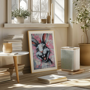 Creepy laughing bunny Poster