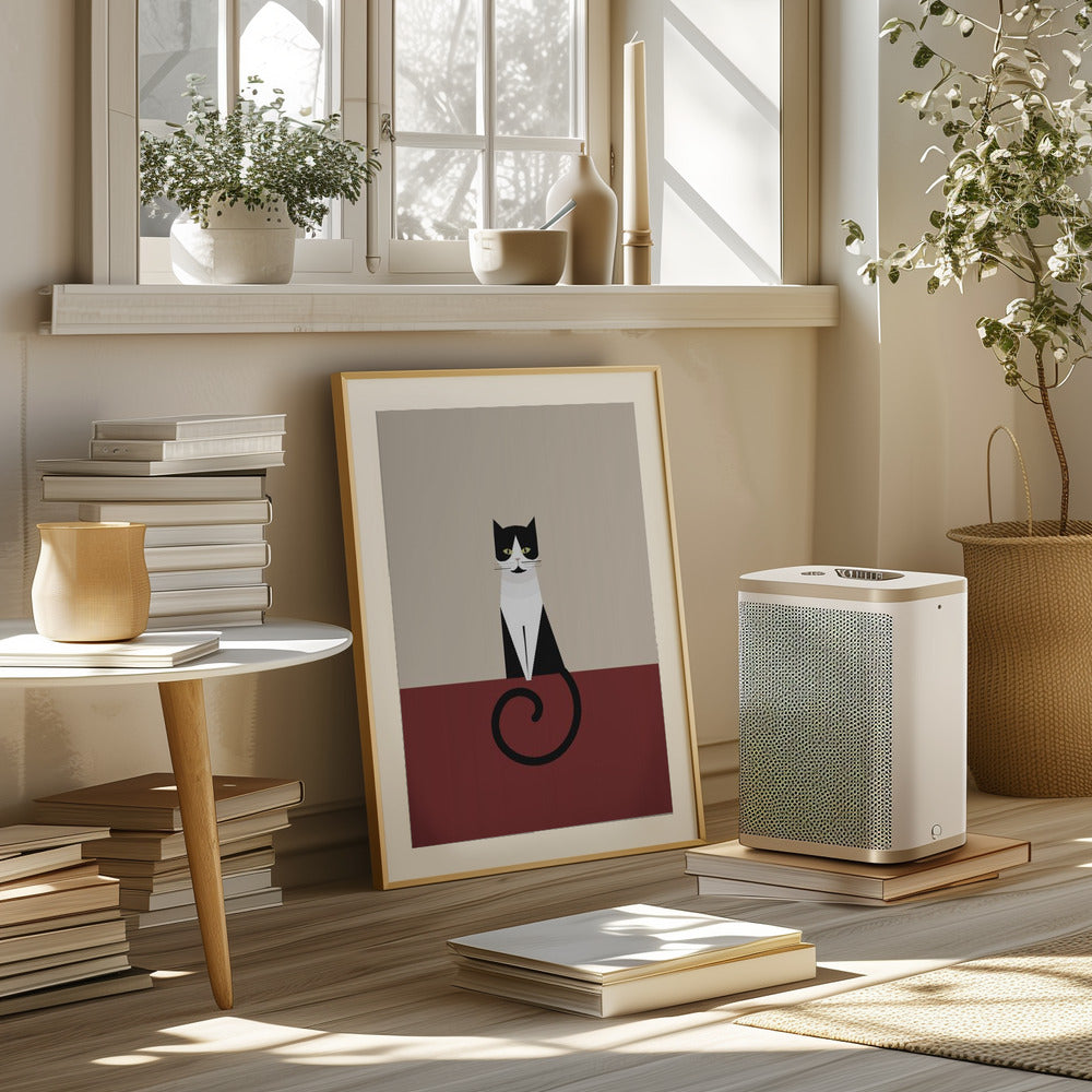 Coco as a geometric cat Poster