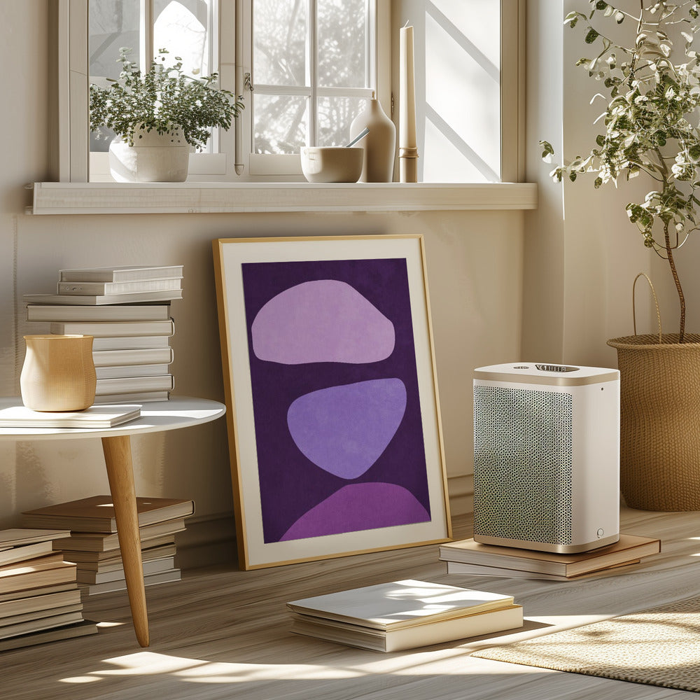 Abstract Forms Violet Poster