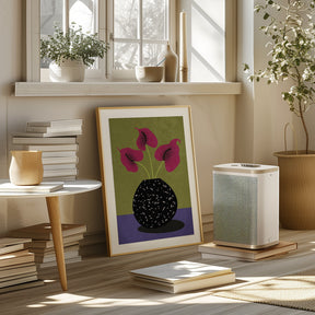 Nice flowers in vase Poster