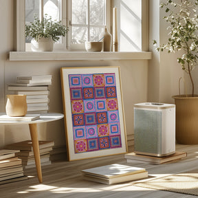 Granny squares blanket Poster