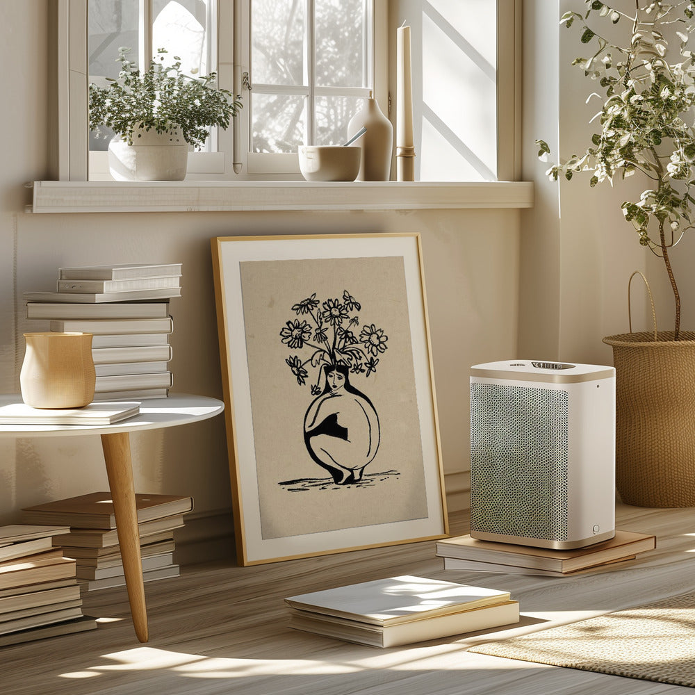 Woman in vase Poster