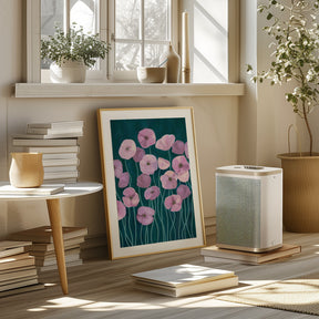 Pink poppies Poster