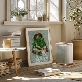 Girl with posy Poster