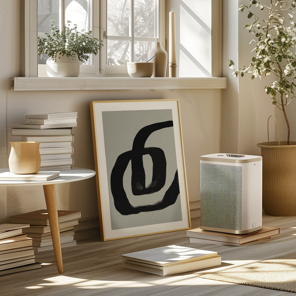 Black Strokes No 19 Poster