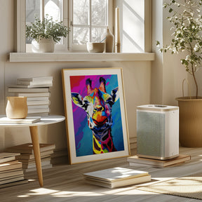 Giraffe Pop Art Poster