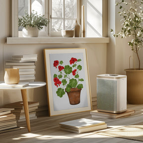 Red Geranium Poster