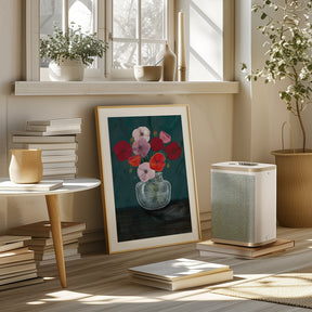 Vase with poppys Poster