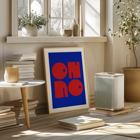 Oh No Dark Blue Recovered.psdratio 3x4 Print By Bohonewart Poster