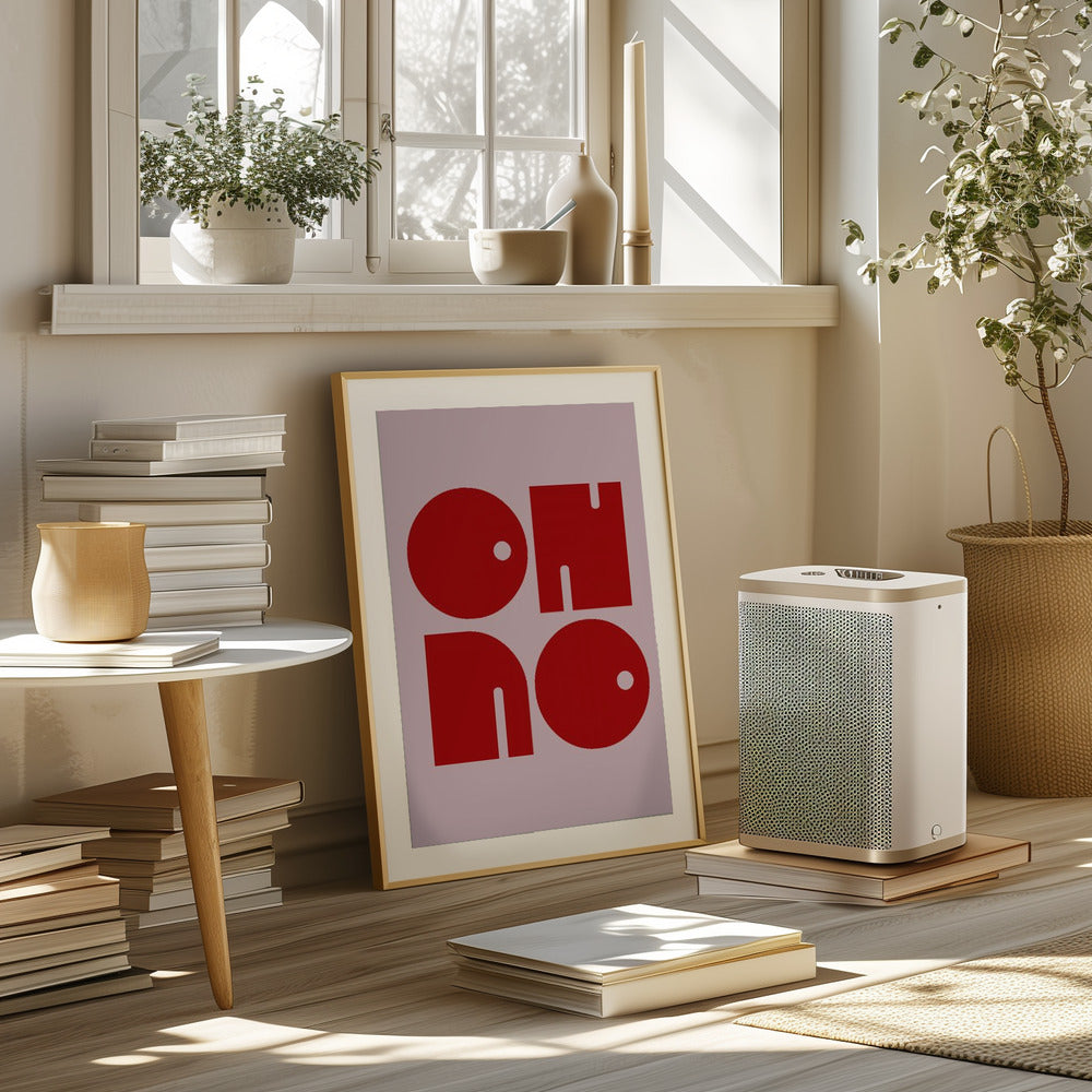 Oh No Pink Red.psdratio 3x4 Print By Bohonewart Poster