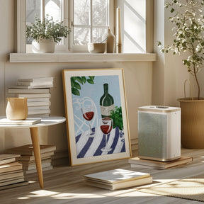 Red wine under the tree Poster