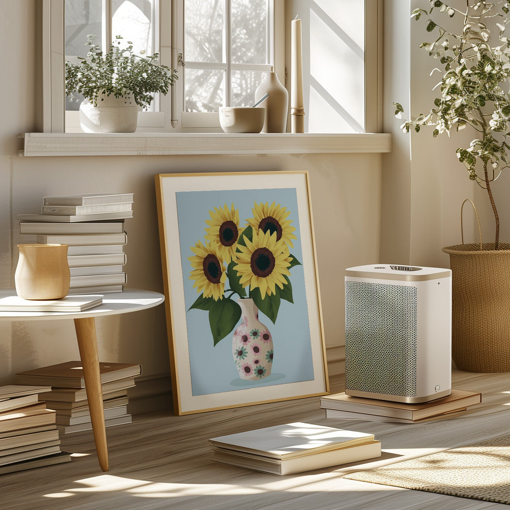 Vase of Sunflowers Poster