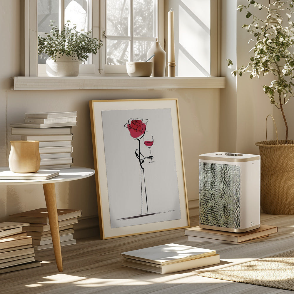 Wine Rose Poster