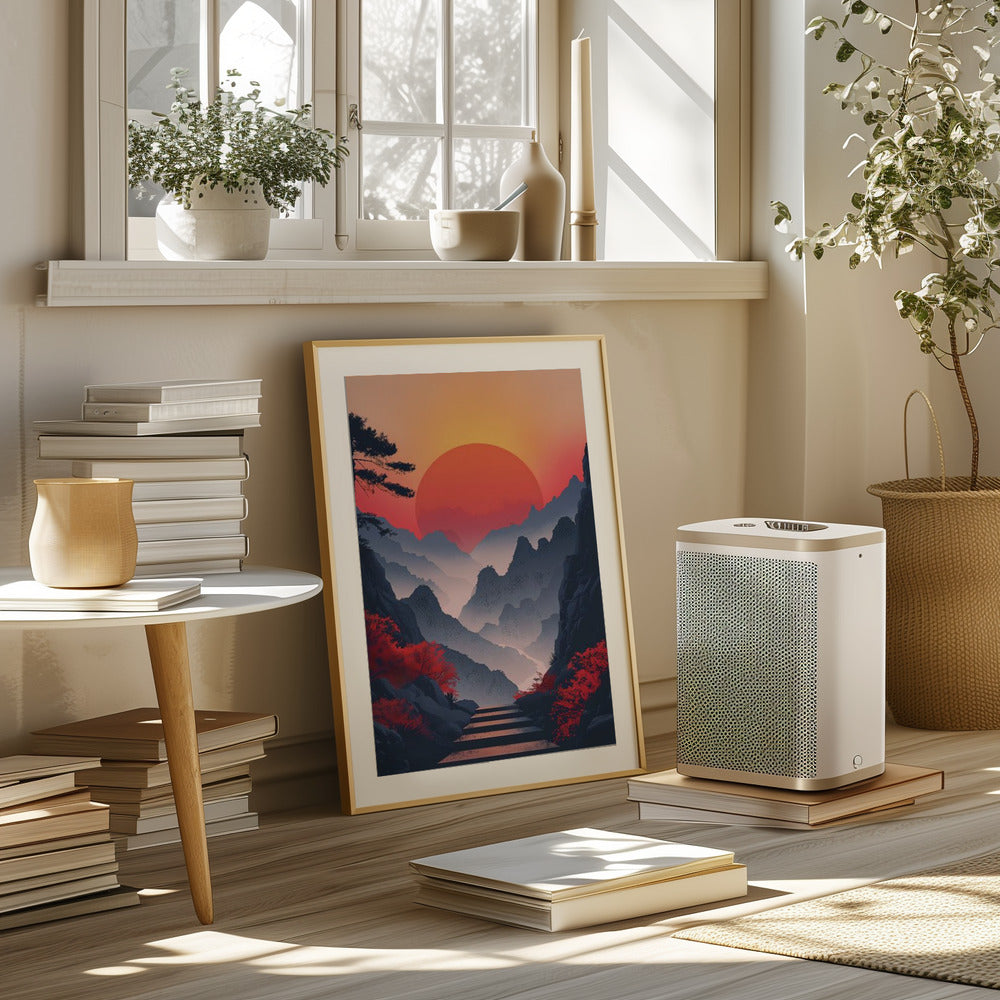 Sunset In the Mountains Poster