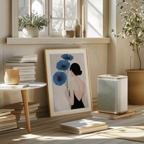 Blue Blooms In Silence Poster