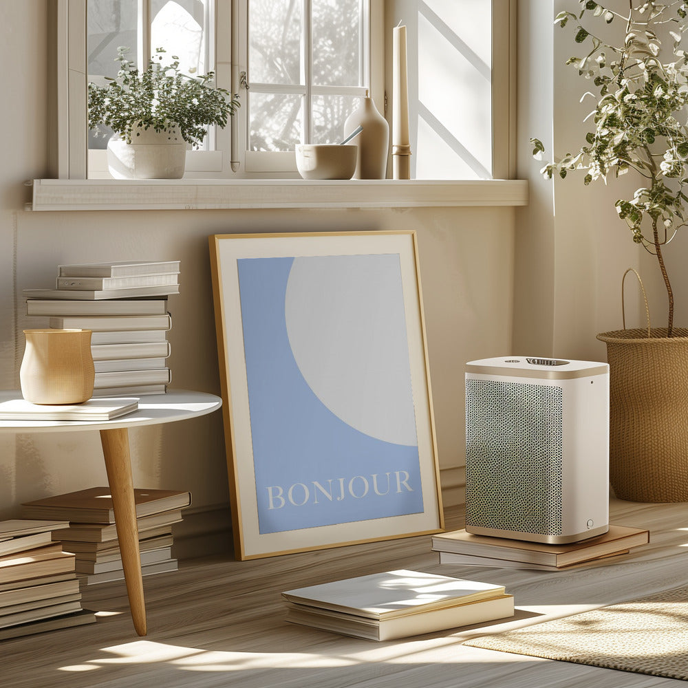 Bonjourblueandwhite Ratio2x3 Poster