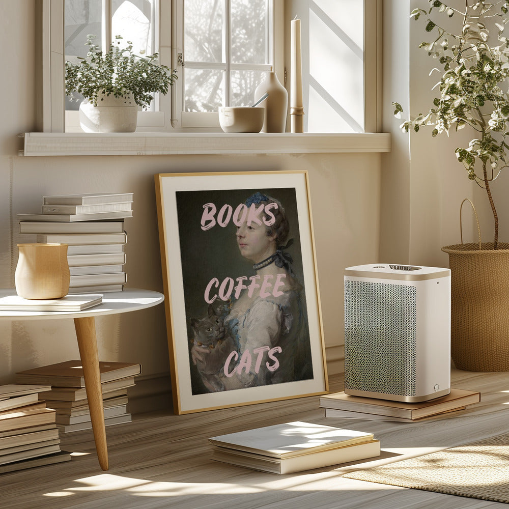 Bookscoffeecats Ratioiso Poster