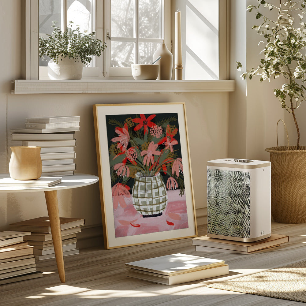 Plaid Vase Poster