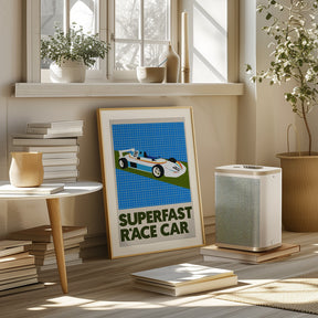 Superfast Race Car Poster