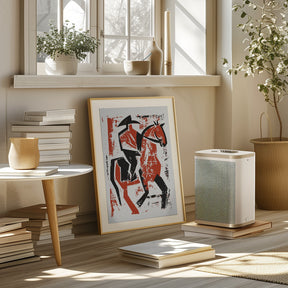 Abstract Horse Rider Poster