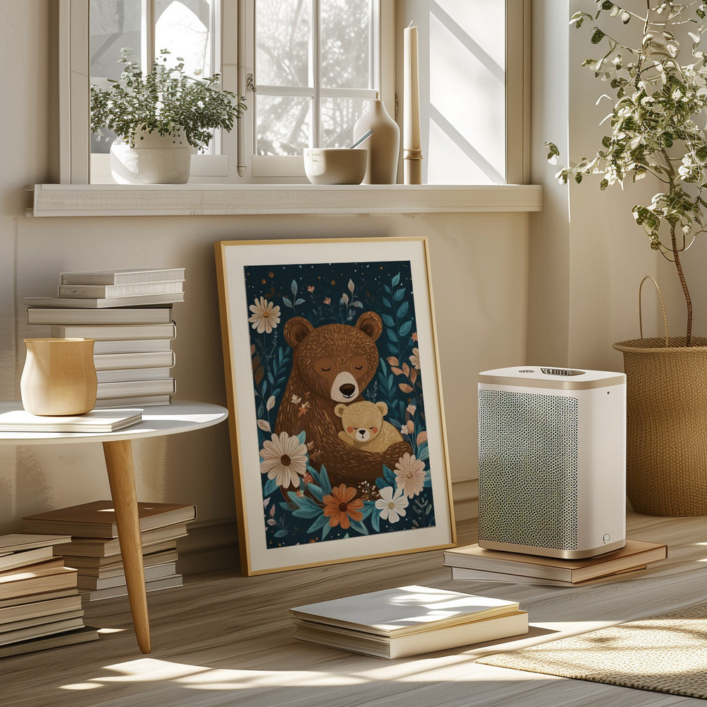 Mama Bear With Cub Poster