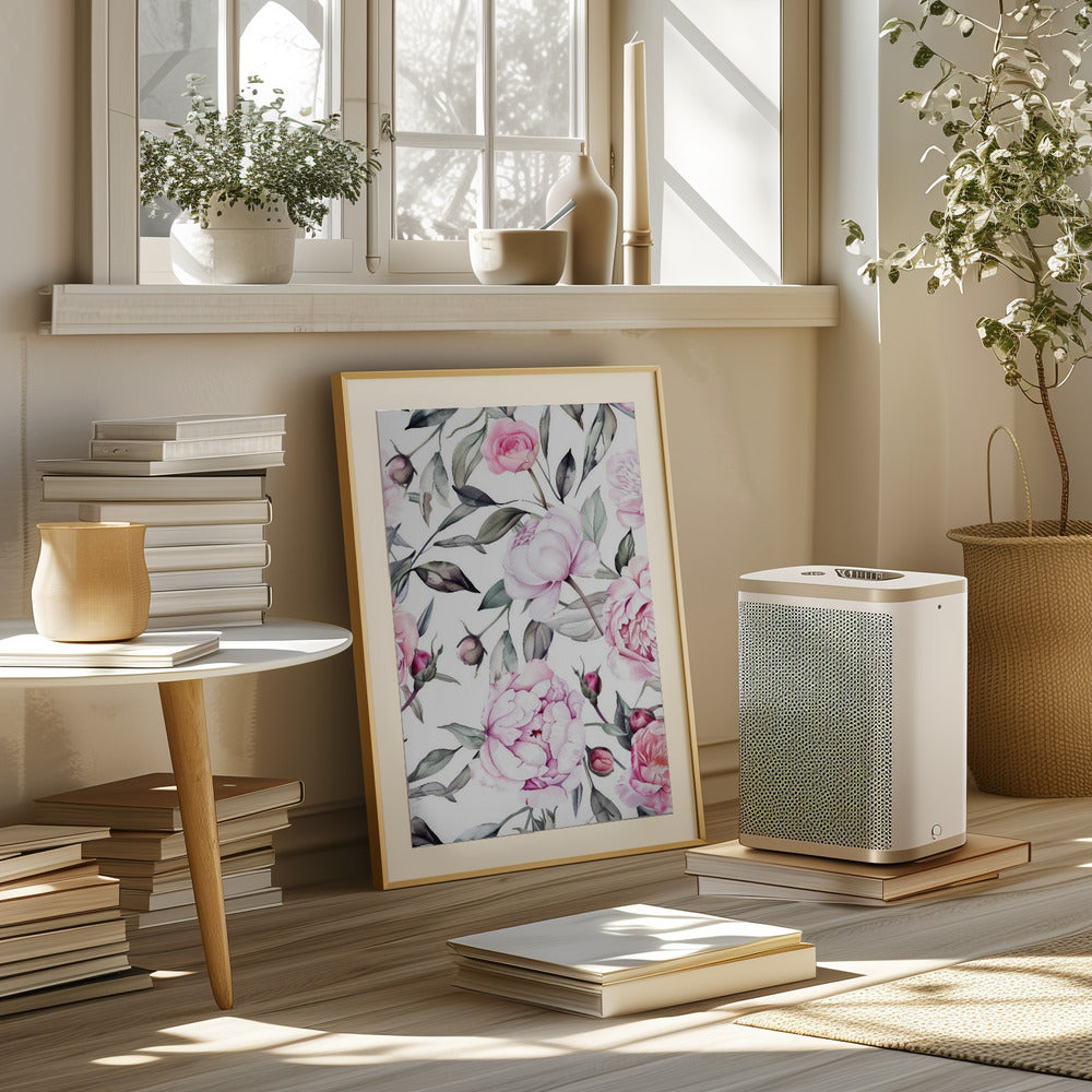 Nature Flowers and Leaves Watercolor Art (127) Poster