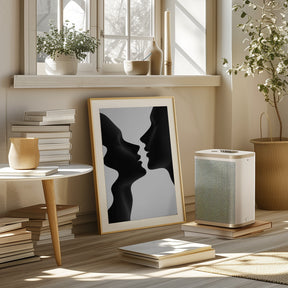 Two Abstract Silhouettes Poster