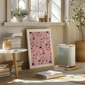 Atomic Pattern Pink Purple Poster