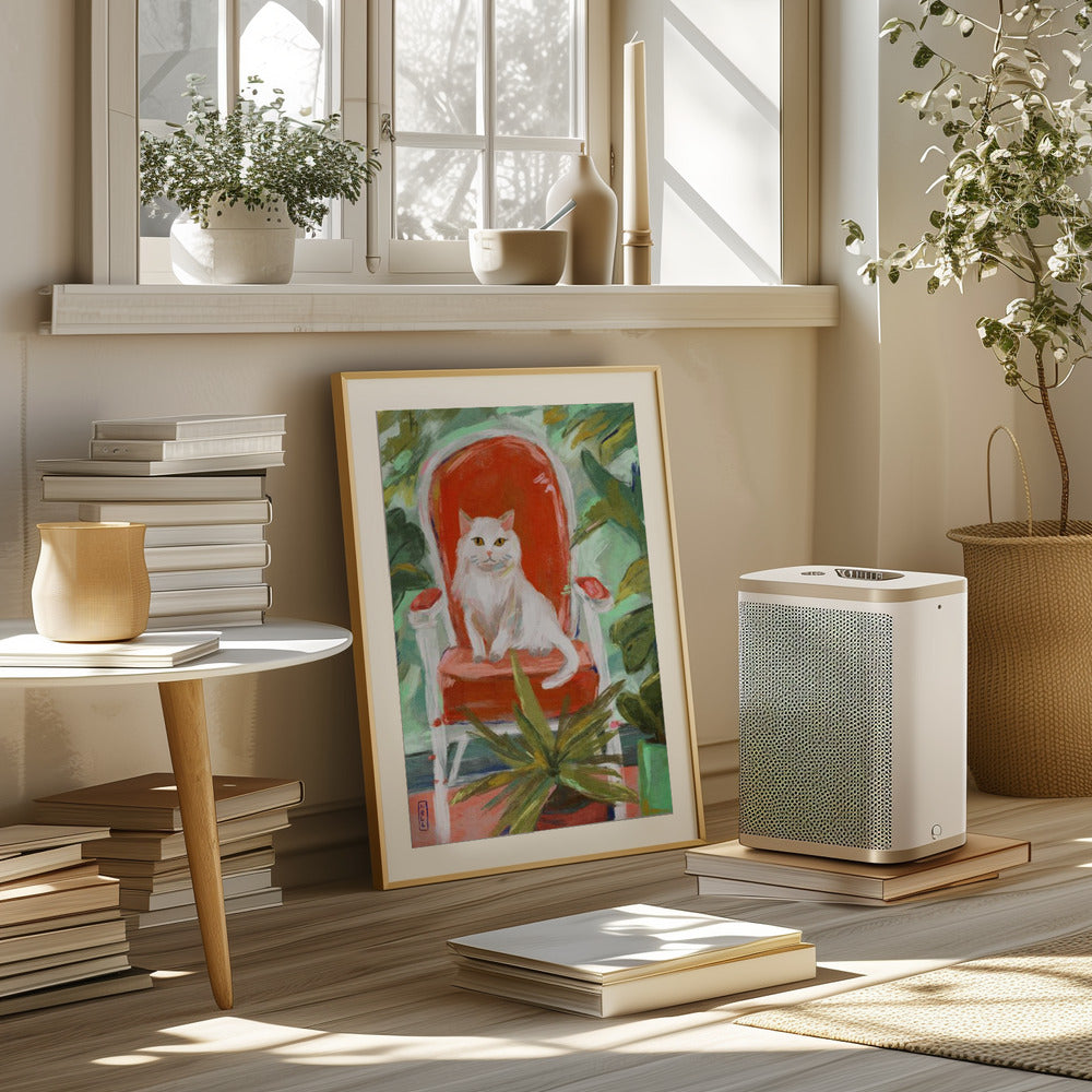 Indoor Jungle Cat Painting Poster