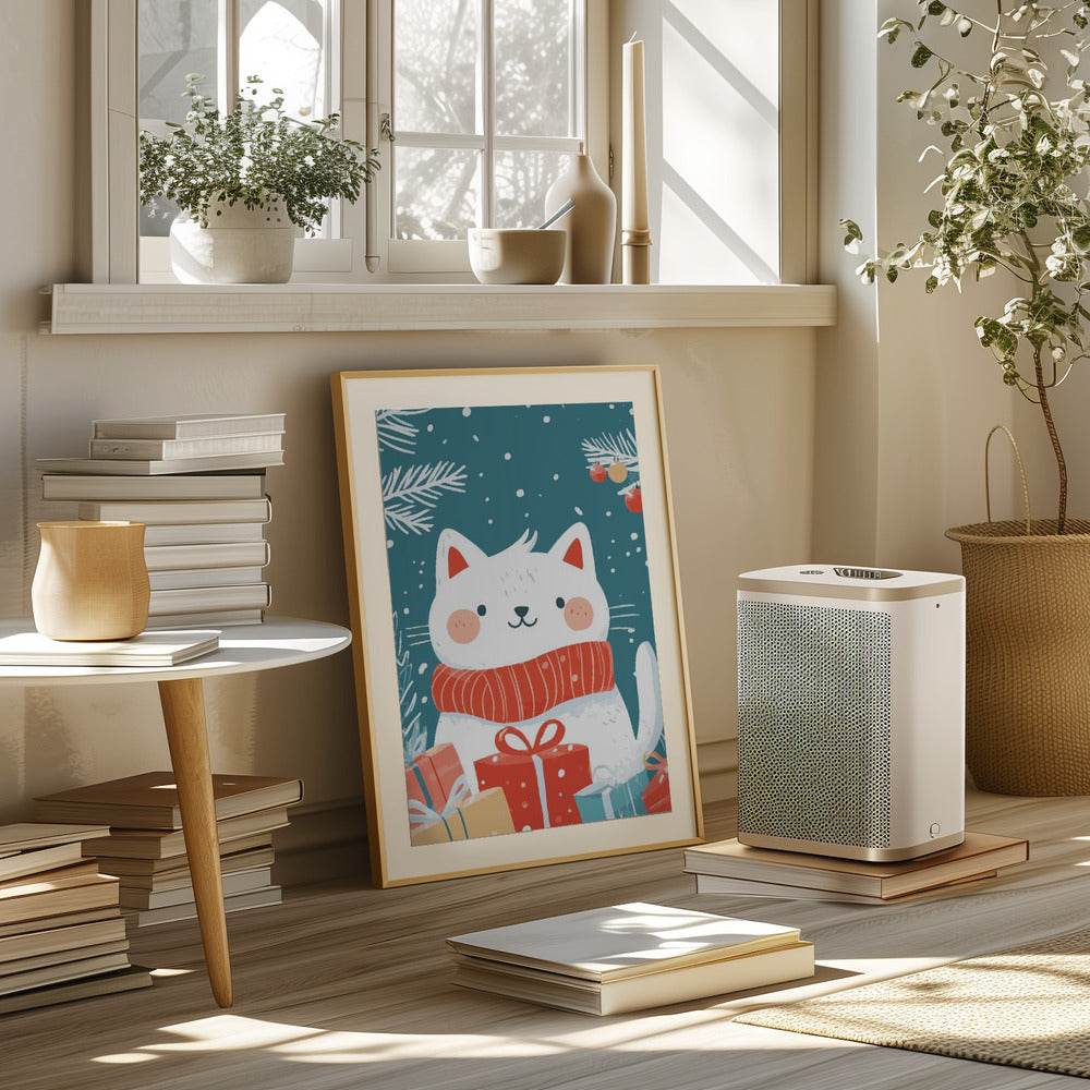 Christmas Cat Poster