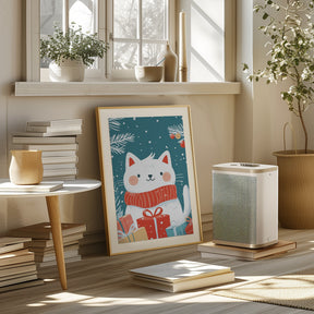 Christmas Cat Poster