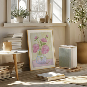 A Vase of Peonies Poster