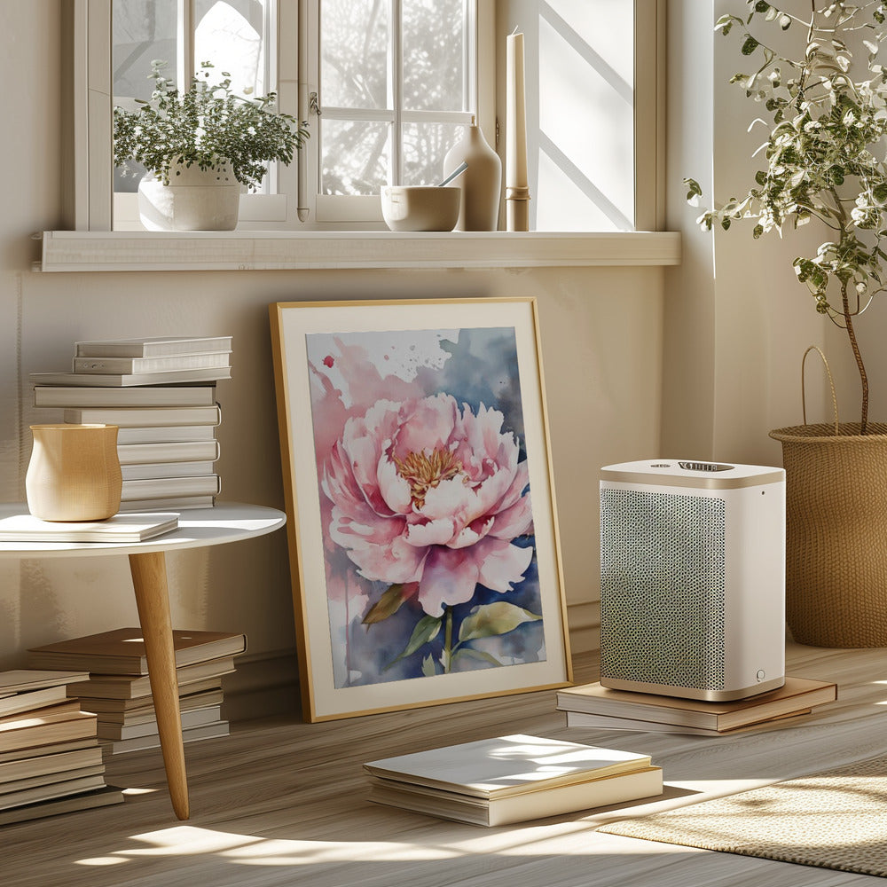 Blooming Peony Poster