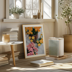 Chrysanthemum Blooms | Autumn Floral Still Life Poster