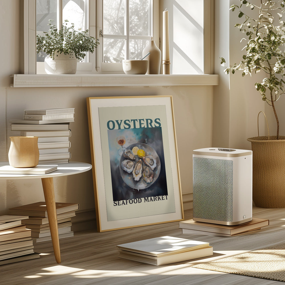 Oysters Seafood Market Poster